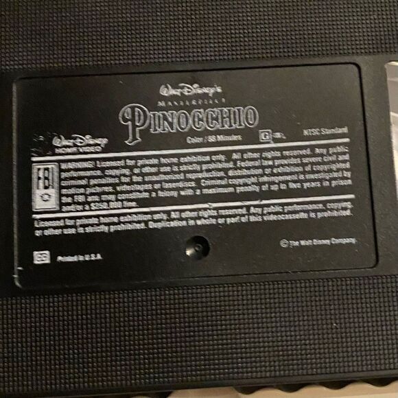 DISNEY Masterpiece ‎ Classic VTG  Tapes Cinderella Lion King Aladdin Pinocchio - Picture 3 of 9